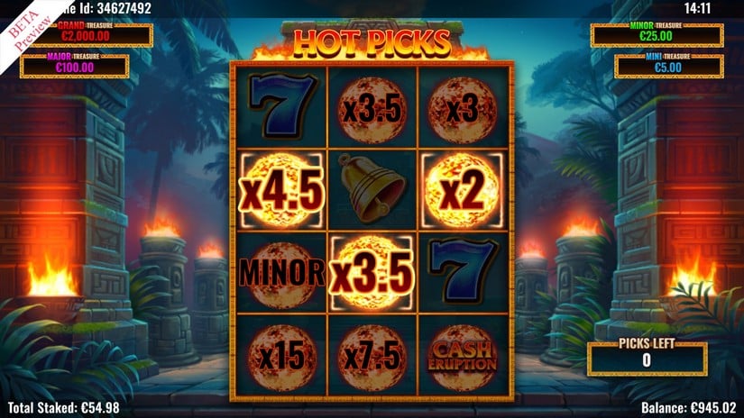 Slingo Cash Eruption slot screen 5
