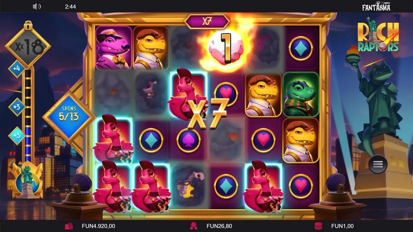 Rich Raptors slot screen 5