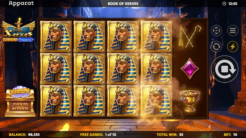 Book of Xerxes – Diamond Treasures slot screen 3