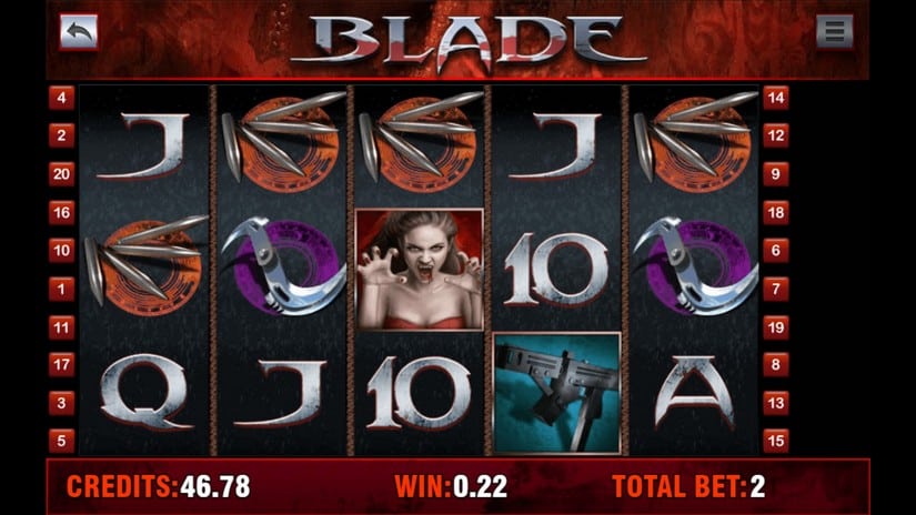 Blade slot screen 2