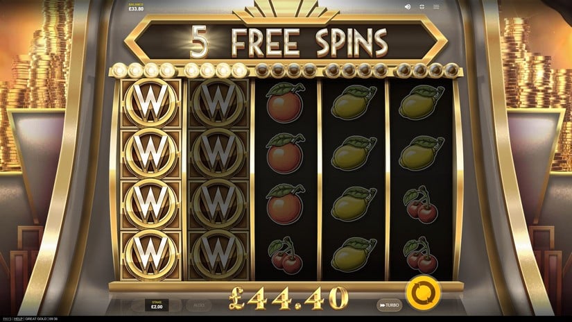 Great Gold slot screen 9