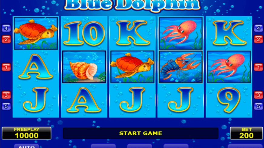 Blue Dolphin slot screen 1