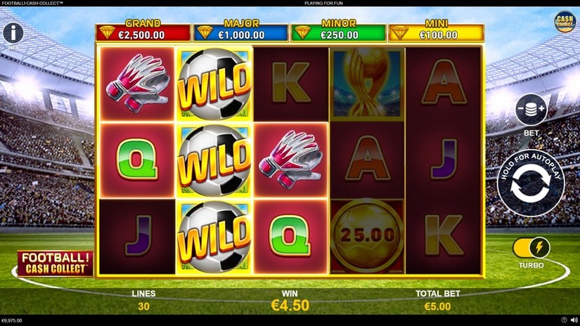 Football Cash Collect slot screen 2