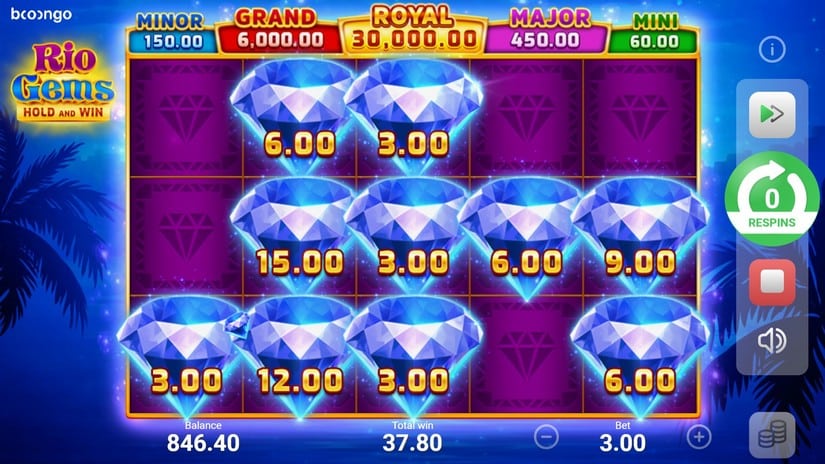 Rio Gems slot screen 9