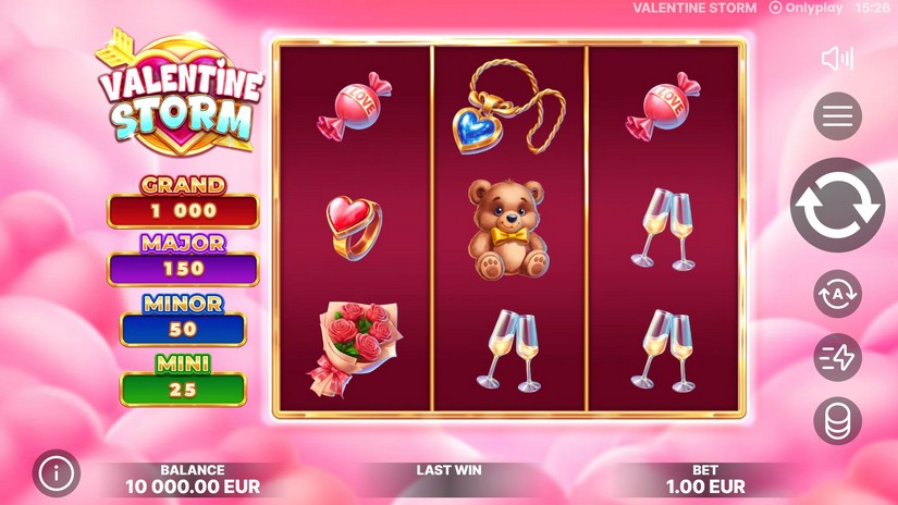 Valentine Storm slot screen 1