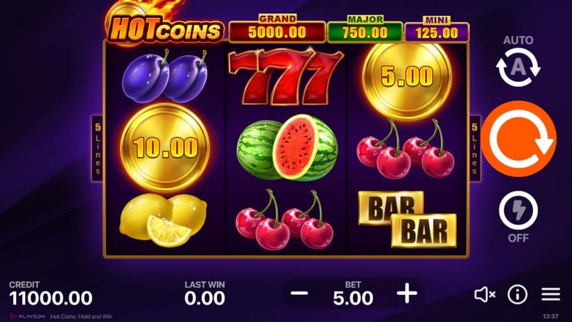 Hot Coins: Hold and Win slot screen 1