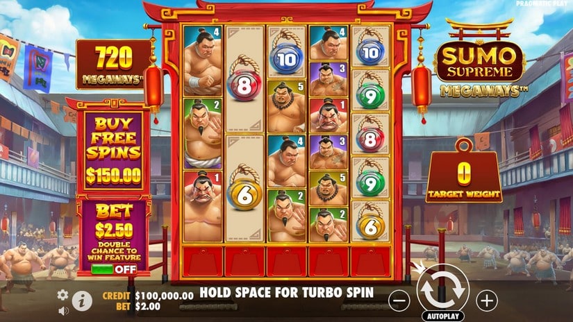 Sumo Supreme Megaways slot screen 1