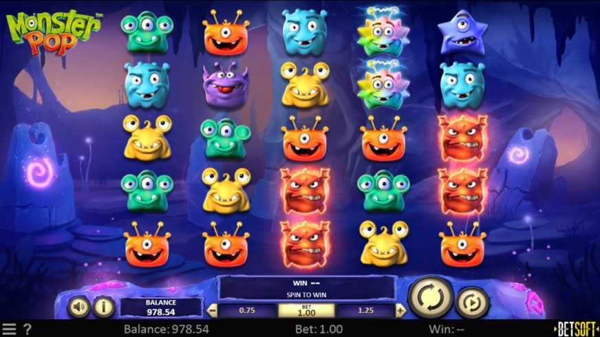 Monster Pop slot screen 1