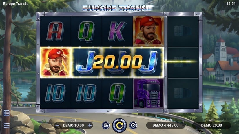 Europe Transit slot screen 4