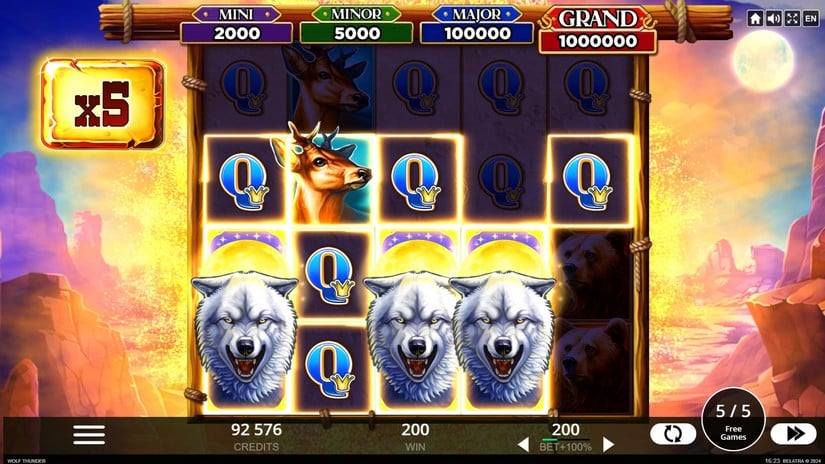 Wolf Thunder slot screen 4
