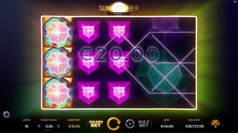 Suncatcher Gigablox slot screen 1