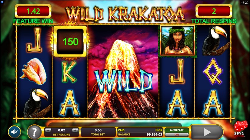 Wild Krakatoa slot screen 4