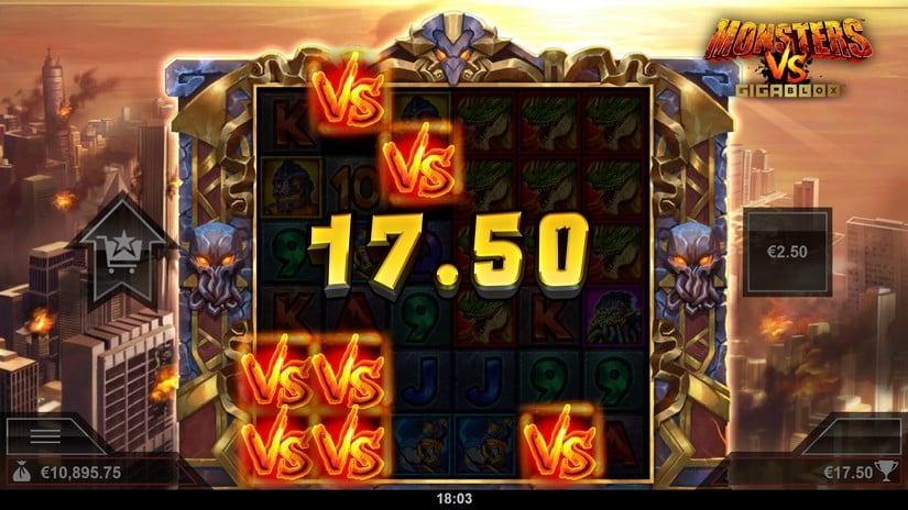 Monsters vs Gigablox slot screen 3