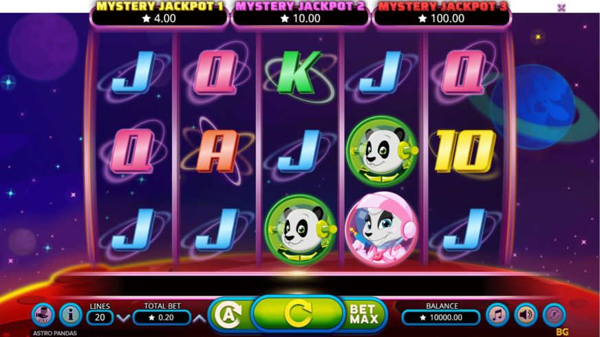 Astro Pandas slot screen 1