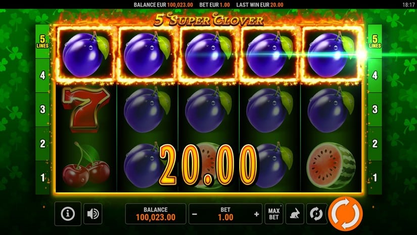 5 Super Clover slot screen 5