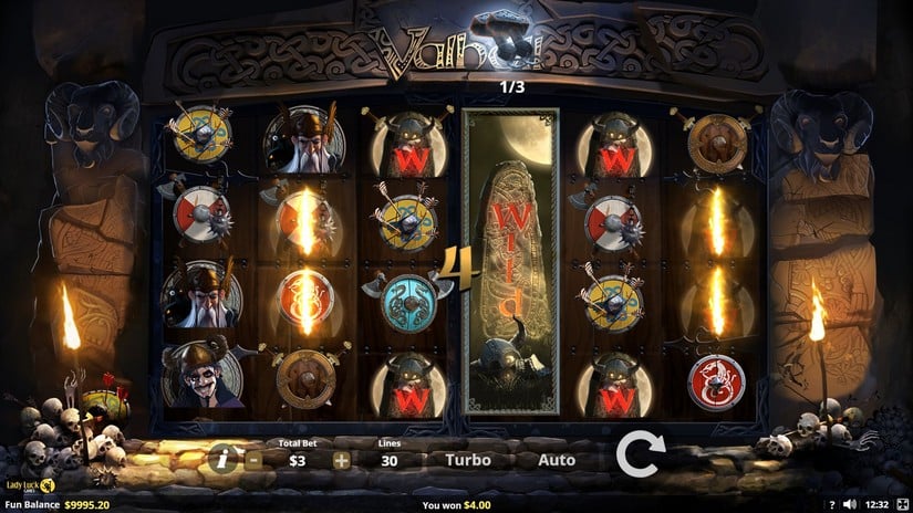 Valholl Hall of the Slain slot screen 2