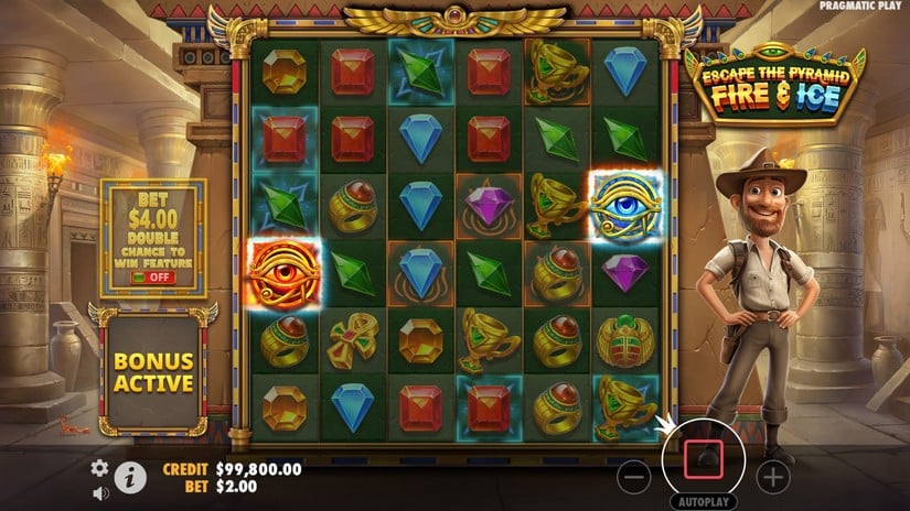 Escape the Pyramid – Fire & Ice slot screen 2