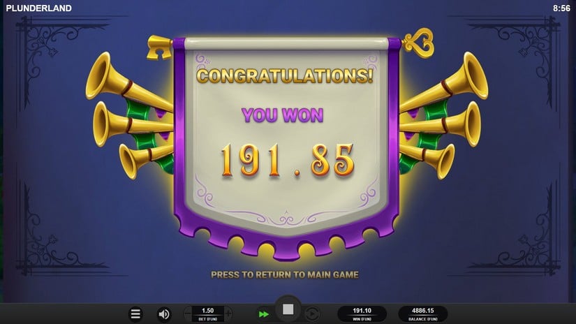 Plunderland slot screen 6