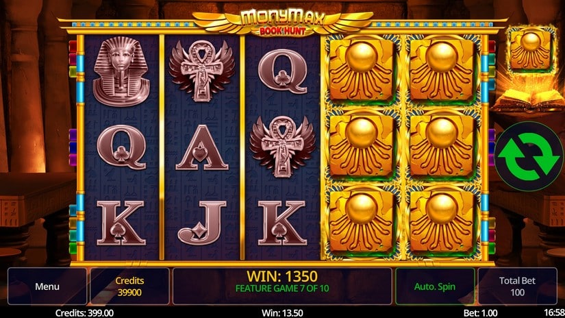 MonyMax Book Hunt slot screen 5