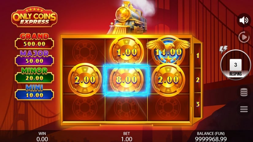 Only Coins Express slot screen 5