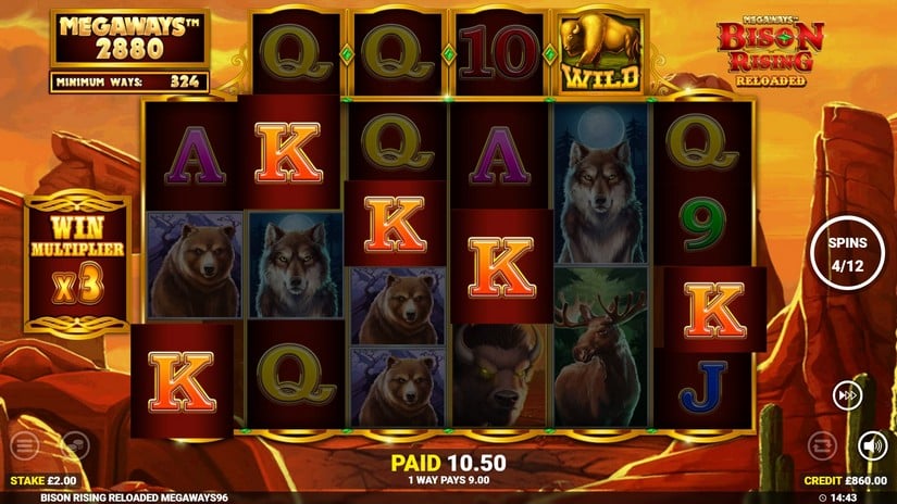 Bison Rising Reloaded Megaways slot screen 4