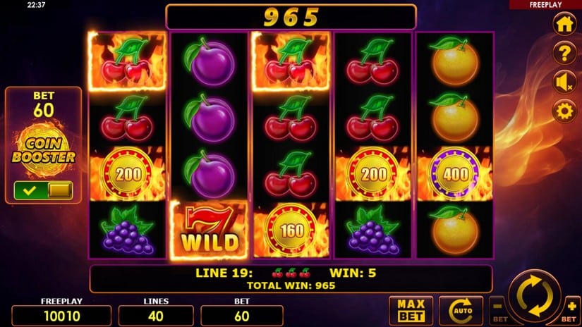 Blazing Coins 40 slot screen 4