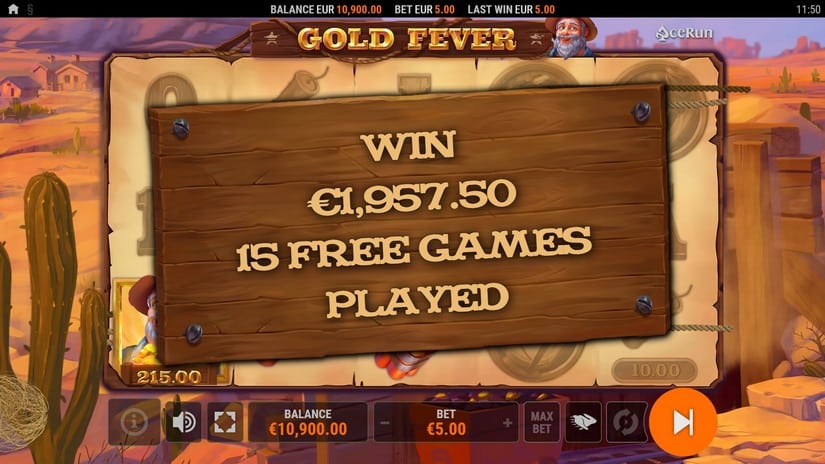 Gold Fever slot screen 6