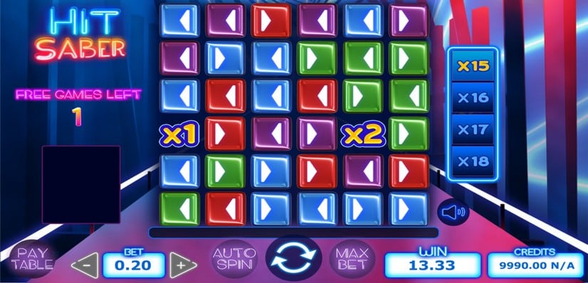 Hit Saber slot screen 4