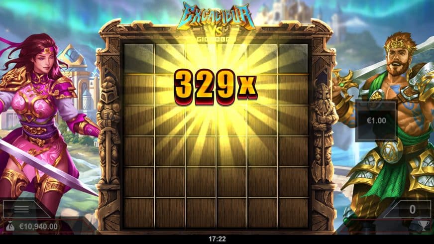 Excalibur VS Gigablox slot screen 6