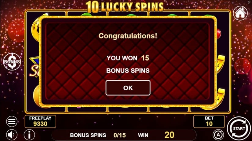 10 Lucky Spins slot screen 3