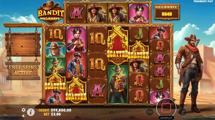 Bandit Megaways slot screen 2