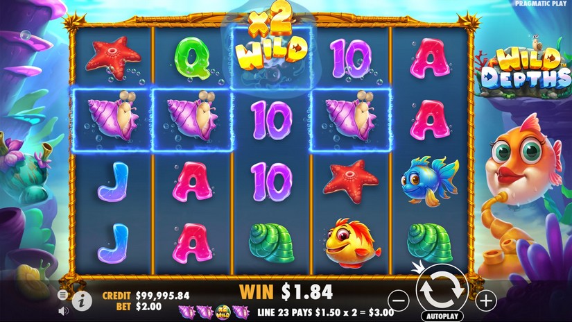 Wild Depths slot screen 2
