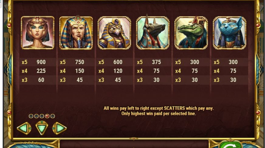 Legacy of Egypt slot screen 2