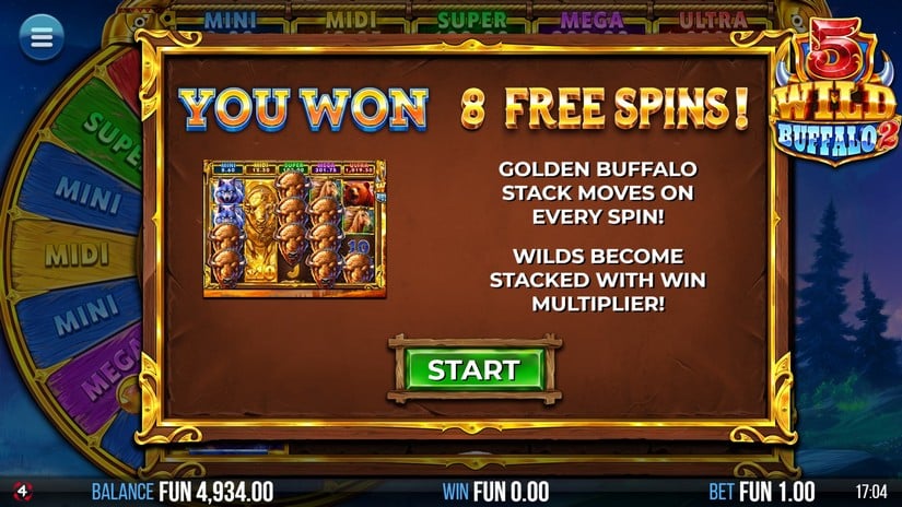 5 Wild Buffalo 2 slot screen 2