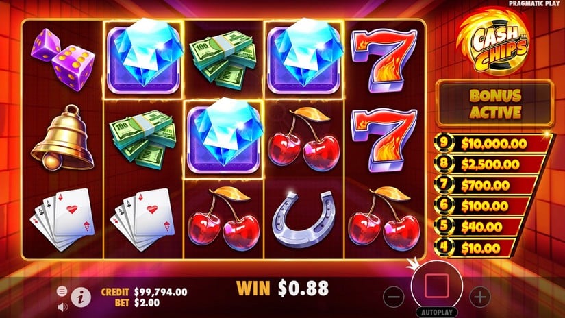 Cash Chips slot screen 2