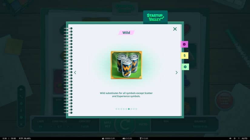 Startup Valley slot screen 3