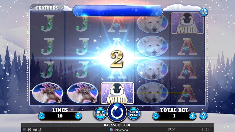 Wild Penguin slot screen 2