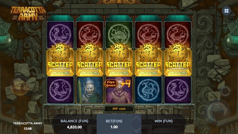 Terracotta Army slot screen 2