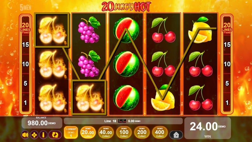 20 Juicy Hot slot screen 2
