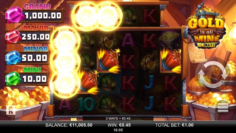 Gold is all Mine 10K Ways slot screen 4