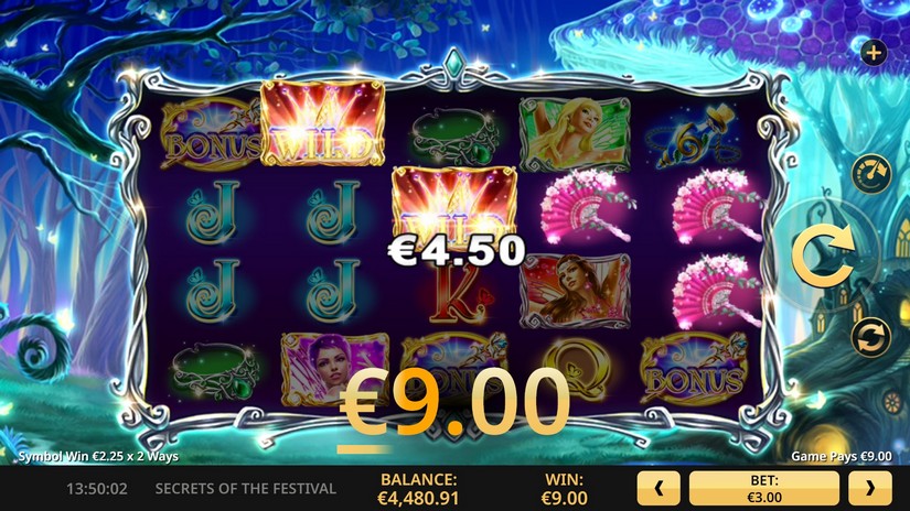 Secrets of the Festival slot screen 2