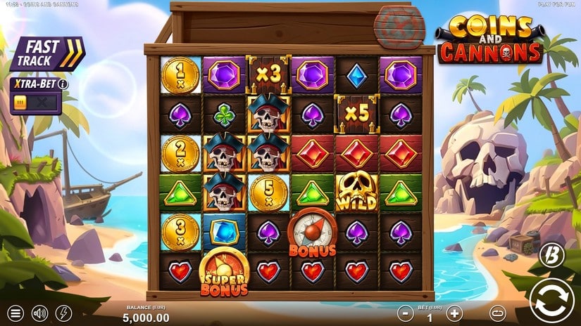 Coins and Cannons slot screen 1