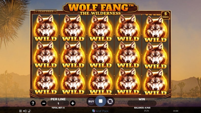 Wolf Fang The Wilderness slot screen 5