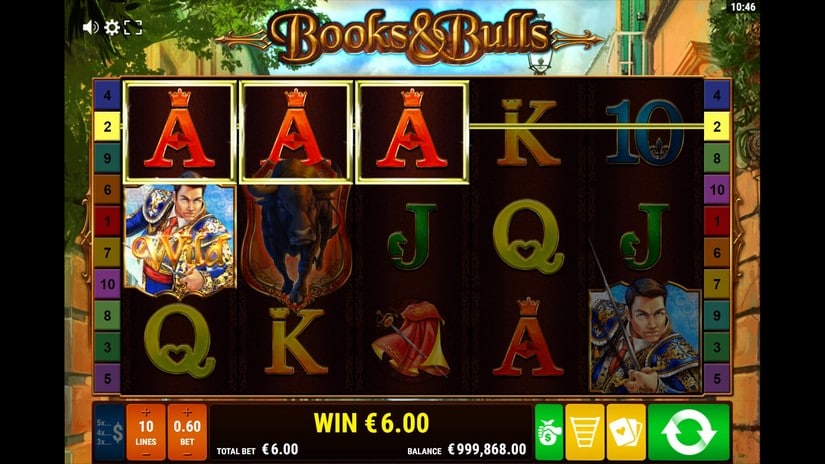 Books and Bulls slot screen 2