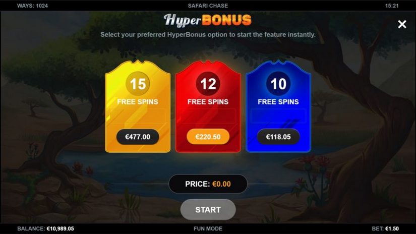 Safari Chase slot screen 3