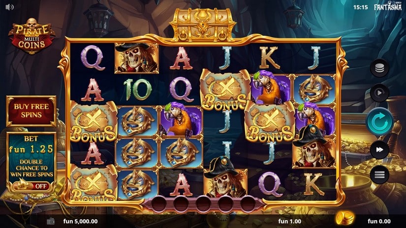 Pirate Multi Coins slot screen 1