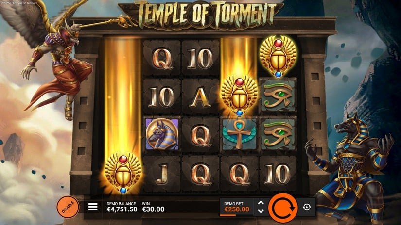 Temple of Torment slot screen 2