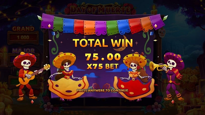 Day of Muerte slot screen 4
