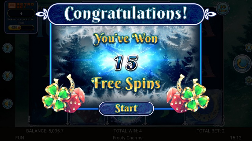 Frosty Charms slot screen 4