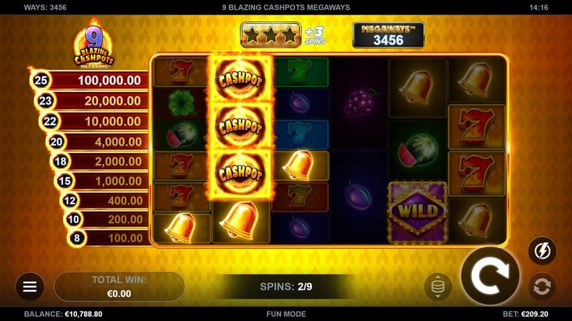 9 Blazing Cashpots Megaways slot screen 4